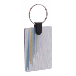 Schlüsselanhänger (rechteckig) Aluudy D, silber