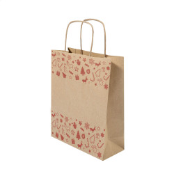 Weihnachtsgeschenktasche, mittel Julegave M, natur