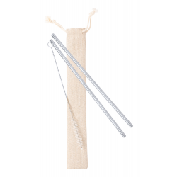 Trinkhalm-Set SteelSip, silber Trinkhalm-Set SteelSip, silber