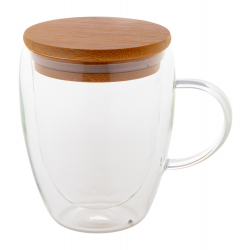 Glas-Thermobecher Grobina, natur/transparent Glas-Thermobecher Grobina, natur/transparent