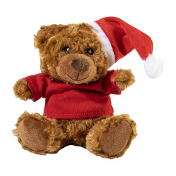 RPET Plüsch-Weihnachtsteddy Mjuknalle, rot/braun