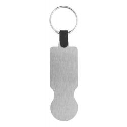 Einkaufswagen-Chip/Schlüsselanhänger SteelCart, silber