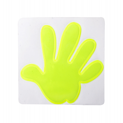 Reflektor-Aufkleber, Hand Astana, gelb