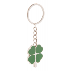 Schlüsselanhänger Lucky, silber/grün