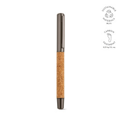 "Faulkner Pen" Kugelschreiber aus Kork und recyceltem Edelstahl mit blauer Dokumental®-Tinte