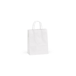 "Etna S Kraft Bag" weiße FSC®-Kraftpapiertasche (90 g/m²)