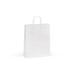 "Etna M Kraft Bag" weiße FSC®-Kraftpapiertasche (90 g/m²)