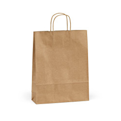 "Vesuvio L Kraft Bag" braune FSC®-Kraftpapiertasche aus Recyclingpapier (115 g/m²)