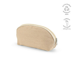 Dehli 1,5L Kulturtasche, 260gsm Jute mit Reißverschluss