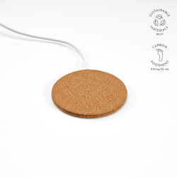 "Descartes Wireless Charger" Wireless Charger aus Kork, 15 W mit USB-C-Anschluss