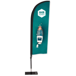 Beachflag "Gerade" mit Bodenplatte