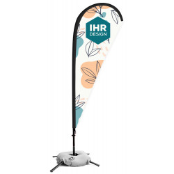 Beachflag "Tropfen" mit Kreuzfuß