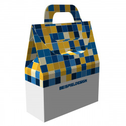 Beutelschachteln mit Tragegriff und Automatikboden Beutelschachteln mit Tragegriff und Automatikboden