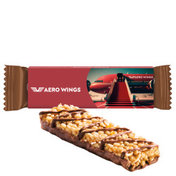 Corny Müsliriegel im Werbeschuber