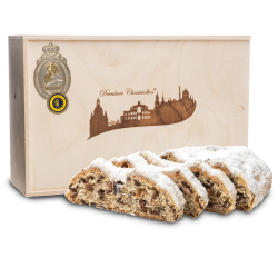 2000g Dresdner Stollen® in Holzkiste 2000g Dresdner Stollen® in Holzkiste