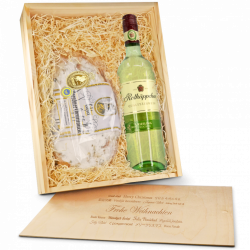 Präsentkiste "Dresdner Stollen & Riesling Weißwein" Präsentkiste "Dresdner Stollen & Riesling Weißwein"