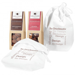 Geschenkset Premium Snacks im Baumwollsäckchen Geschenkset Premium Snacks im Baumwollsäckchen