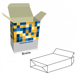 Faltschachteln mit Steckboden, 130 mm Breite