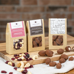 Mini-Faltschachtel Snacknüsse Mini-Faltschachtel Snacknüsse