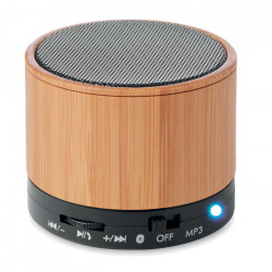 ROUND BAMBOO Runder wireless Lautsprecher ROUND BAMBOO Runder wireless Lautsprecher