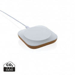 Oregon Wireless-Charger aus RCS recyc. Kunststoff & Kork Oregon Wireless-Charger aus RCS recyc. Kunststoff & Kork