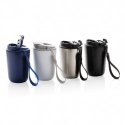 Cuppa Vakuumbecher aus RCS-Stahl mit Umhängeband Cuppa Vakuumbecher aus RCS-Stahl mit Umhängeband