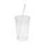 Trinkbecher "Vital", 500 ml mit Deckel und Strohhalm