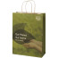 Papiertüte 150 g/m² aus landwirtschaftlichen Reststoffen mit gedrehten Griffen – 31 × 12 × 41 cm