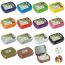 Scharnierblechdose mit Schokolinsen, extra strong NL-Minties `Triangle` (vegan) oder Jelly Beans, Digitaldruck