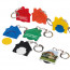 Chiphalter mit 1€-Chip "Haus" mit Gliederkette, schwarz