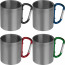 Tasse aus Metall mit Karabinerhaken, 200ml