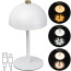 Tischlampe aus Edelstahl mit Akku  CODY