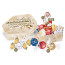 Präsent mit Lindt Lindor Pralinés, Lindt Volllmilchkugeln und Lindt Weihnachtsmann