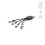 "Sagan Cable" 4-in-1 Kabel aus rTPR mit hinterleuchtetem Logo und Aufhängeöse