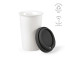 "Tagus Travel Cup" Reisebecher aus Keramik, 330 ml mit farbigem Deckel, doppelwandig