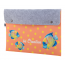 Individuelle Dokumentenmappe CreaFelt Folder, grau/weiß
