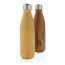 Vakuumisolierte Stainless Steel Flasche mit Holzoptik