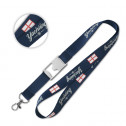 Flaches Polyester Lanyard mit Metall-Kapselheber