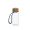 Trinkflasche "Natural", 400 ml, inkl. Strap, transparent, blau