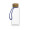 Trinkflasche "Natural", 1,0 l, inkl. Strap, transparent, blau