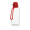 Trinkflasche "School", 1,0 l, inkl. Strap, transparent, rot