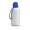 Trinkflasche "School", 1,0 l, inkl. Strap, weiß, blau