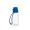 Trinkflasche "School", 400 ml, inkl. Strap, transparent, blau