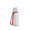 Trinkflasche "School", 400 ml, inkl. Strap, weiß, weiß, rot