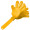 Klapper "Hand", einfarbig, standard-gelb