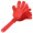 Klapper "Hand", einfarbig, standard-rot
