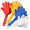 Klapper "Hand", einfarbig, schwarz