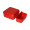 Vorratsdose "Cube" deluxe, mit Trennschale, standard-rot
