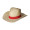 Strohhut "Texas", natur, rot