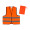 Warnweste "Standard" Etui, neon-orange